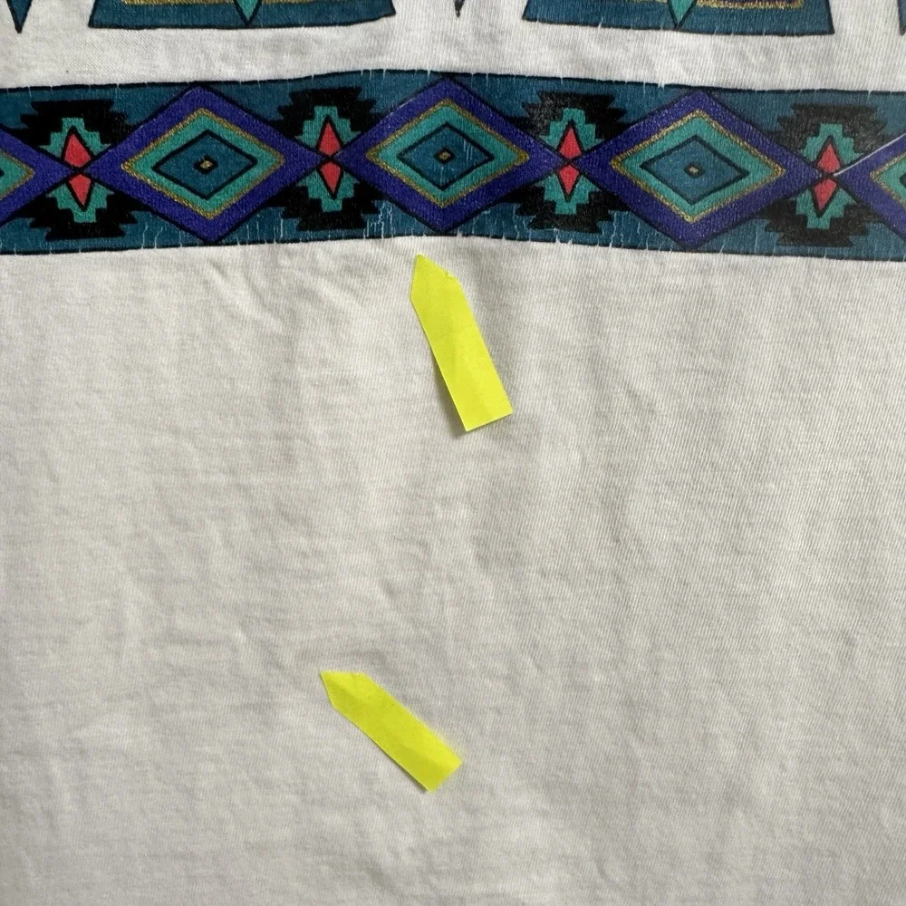 VTG Colorado Shirt Medium Southwest Aztec Graphic‎ Print Single Stitch USA Made